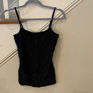 Ann Taylor adjustable tank top blue lined lace never worn